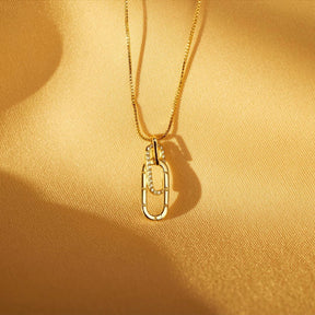 MOTHER & DAUGHTER SPECIAL BOND RECTANGLE INTERLOCKING NECKLACE