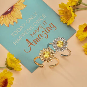 SUNFLOWER RING GOLD / SILVER
