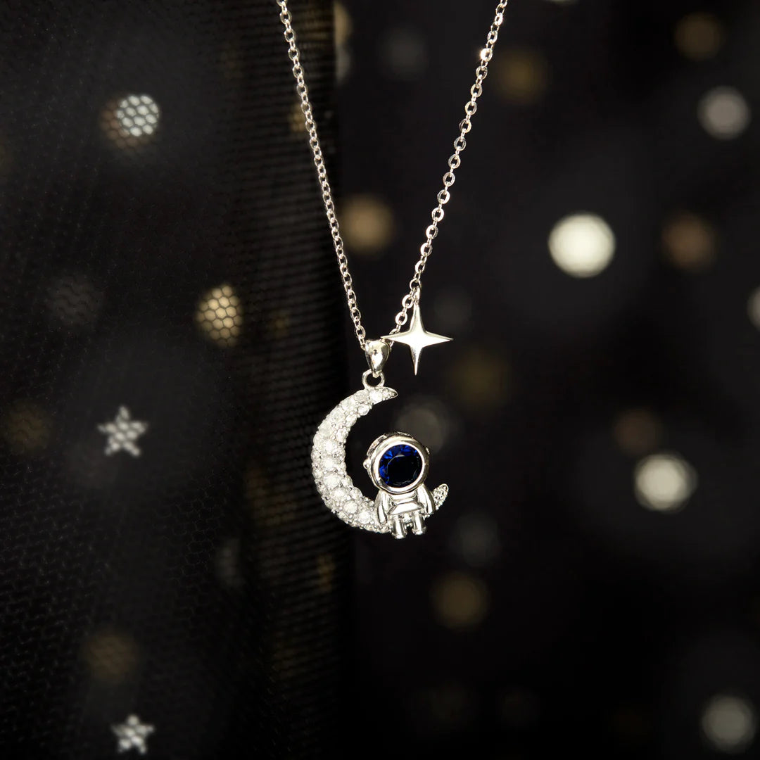 ALL THINGS POSSIBLE ASTRONAUT ON THE MOON NECKLACE