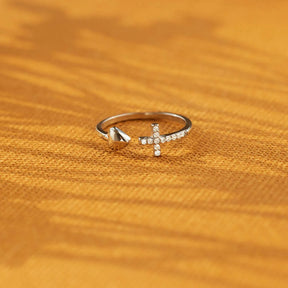 CROSS & HEART RING