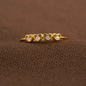 MOM&DAUGHTER ALWAYS HEART TO HEART TINY HEARTS RING