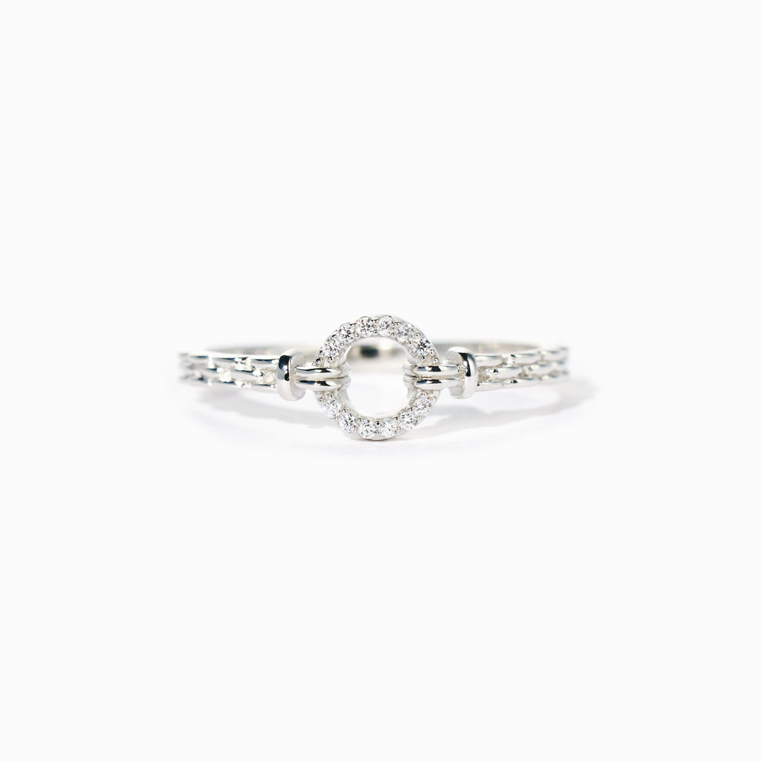 I WILL BE WITH YOU PAVÉ OPEN CIRCLE RING