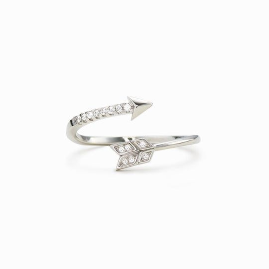 DIRECTION OVER SPEED ARROW STERLING SILVER RING
