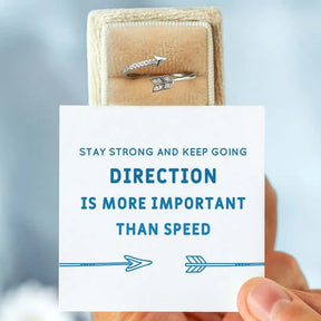 DIRECTION OVER SPEED ARROW STERLING SILVER RING