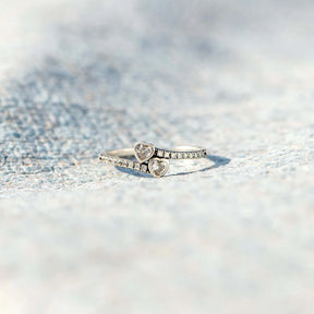 PROMISE RING FOR DAUGHTER TWO HEART RING