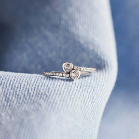PROMISE RING FOR DAUGHTER TWO HEART RING
