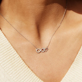 MOTHER & DAUGHTER INFINITY HEART NECKLACE