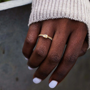 MOTHER & DAUGHTER BOND HANDCRAFTED TWO STRAND KNOT RING