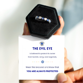 PROTECTION HEART&EVIL EYE RING BAND
