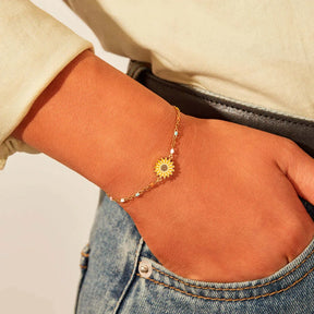 YOU ARE THE SUNFLOWER TO ME SUNFLOWER BRACELET