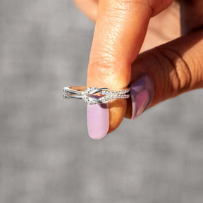 MOTHER & DAUGHTER RING - SQUARE KNOT RING